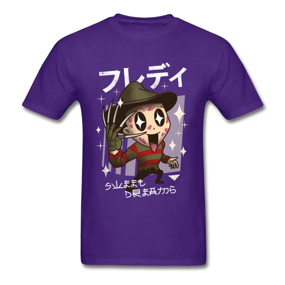 kawaii dreams 6653 Man 2018 Tops T Shirt Round Collar NEW YEAR DAY 100% Cotton Fabric T Shirts Summer Short Sleeve Tee Shirt kawaii dreams 6653 purple