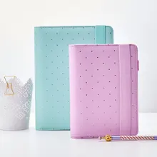 Dokibook envío gratis 2019 Lovedoki nuevo cuaderno menta Lila A5 A6 planificador con cremallera organizador libros Agenda kawaii papelería(China)