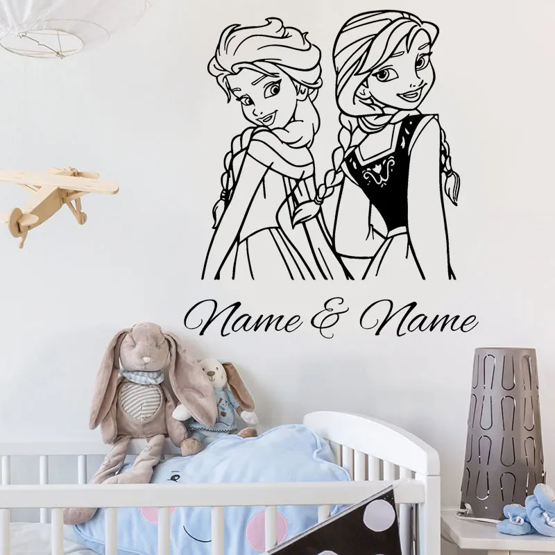 Personalised Any Name Frozen Wall Decal 3D Art Stickers Vinyl Room Bedroom 6