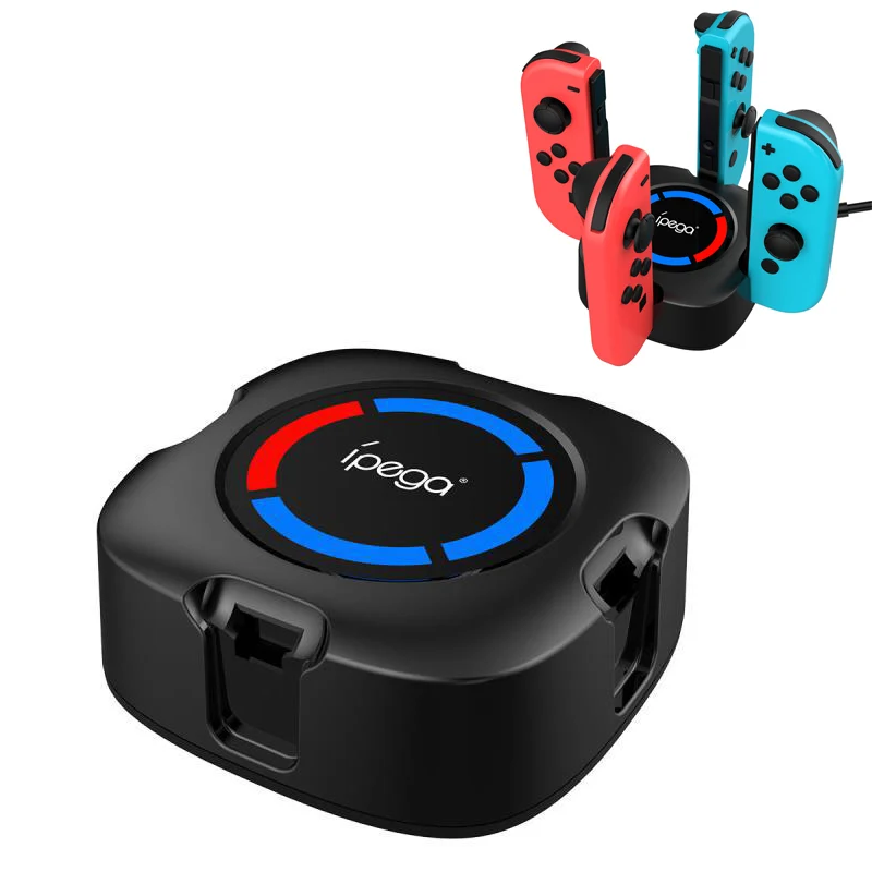 Зарядная Станция для контроллеров Nintendo Switch NS Joy con светодиодная Подставка 4 в 1