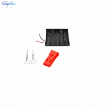 50Pcs 5xAA Battery Case Holder Socket Wire Junction Boxes With 15cm Wires, JST 2.54 Male Header and Crimps