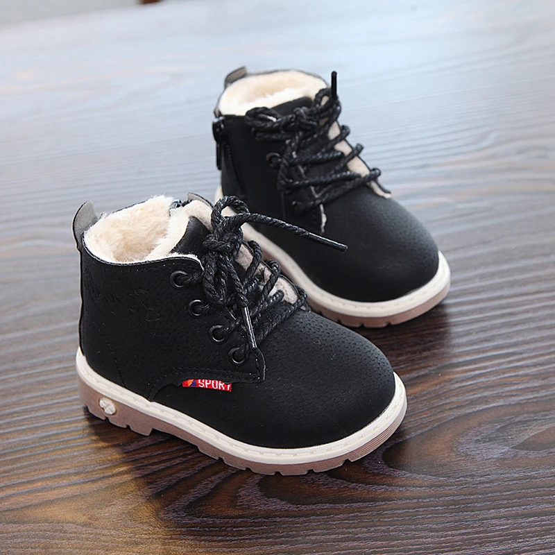 

Winter girls boys snow boots fashion children's cotton shoes sneakers comfortable platform non-slip boots