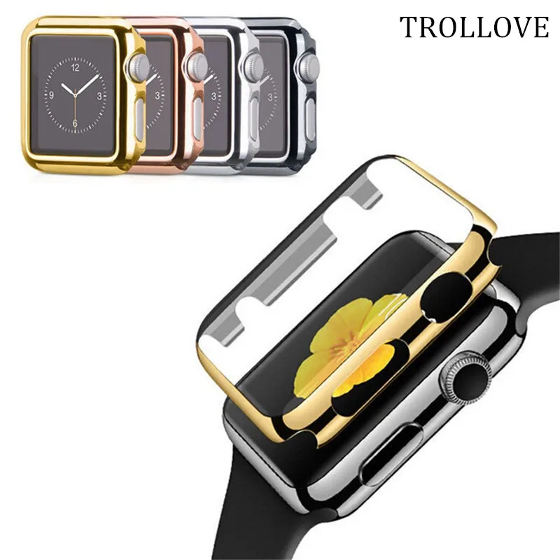 

PC Frame Watch Case For Apple Watch band 42mm 38mm Series 3 2 1 protective Case Screen Protector Plating All-around Cover Shell