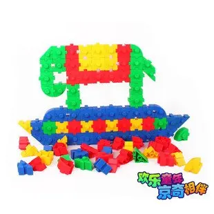 

Candice guo! Funny toy children plastic blocks baby DIY educational toy with different colors and shapes G14
