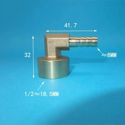8 мм шлангов х 1/" дюймов BSP внутренняя резьба 90 градусов Локоть Латунь Колючая труба фитинг соединитель Адаптер для топливного газа воды