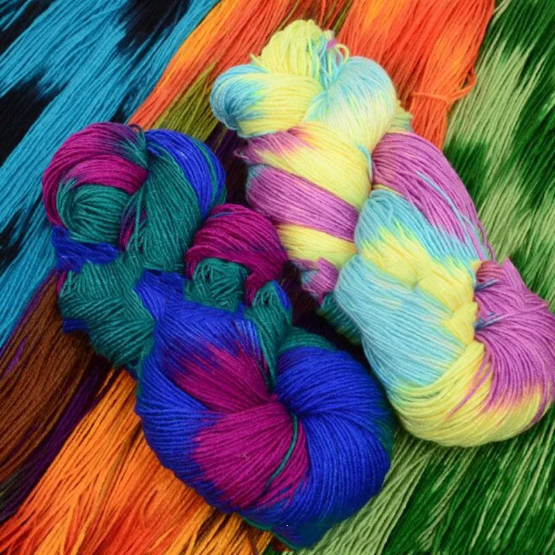 

DIY Knitting Craft Acrylic Yarn Truncated Section Dyeing Yarn Use for Mat Knitting & Cloth or Slippers Knitting Yarn
