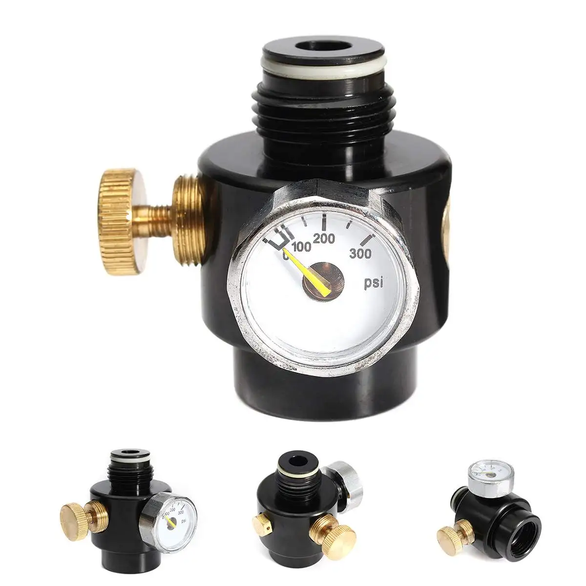 

Paintball Air Guns PCP Co2 Compress Air Tank Regulator Max Input 1500psi and Output 0-300psi Paintball Accessories