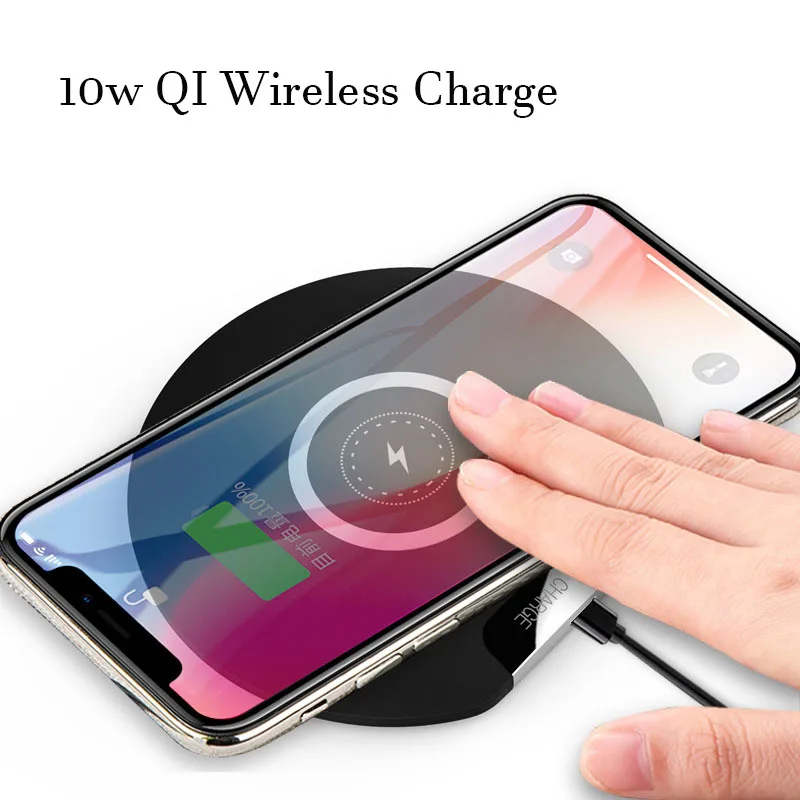 

10W Wireless fastest Charger for iPhone X XS Max XR 8 8 Plus Samsung S8 S9 Note 9 Phone Wireless Charging Pad chargeur induction