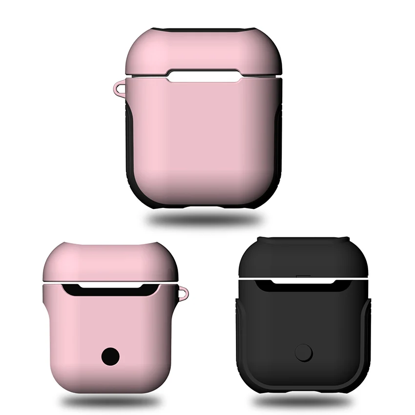 LuxurySilicone чехол для Airpods i7 i9 i10 Чехлы мягкие из кожи TPU+ PC Dual Слои Броня чехол для Airpods 2 Air стручки силиконовые чехлы чехол для наушников