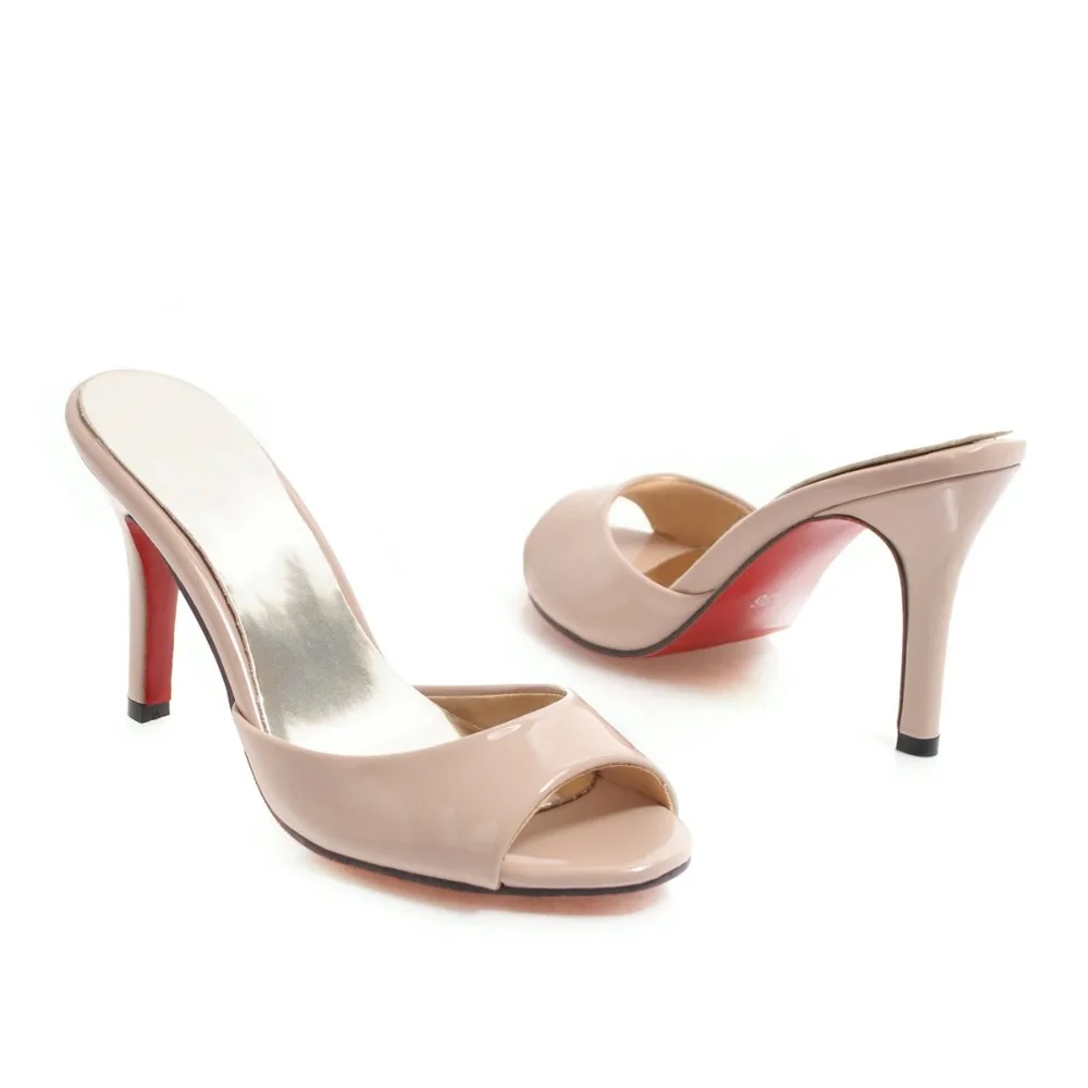 Женская летняя обувь с перьями, тонкие туфли на высоком каблуке мюли с открытым носком дамские туфли-лодочки; босоножки на каблуках; sandalias Mujer; большие Sizes34-43