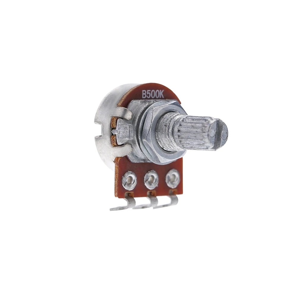 

High Quility B500K Electric Guitar Audio Volume Control Taper Potentiometer 15mm Long Shaft Knot Guitar Parts Accessories