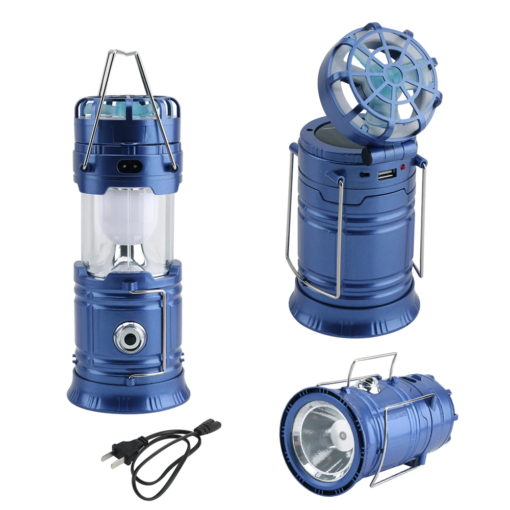 BORUiT Portable Solar Lantern LED Flashlight Rechargeable Outdoor