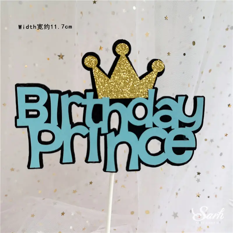 Серебряная Звезда слон Золотая Луна украшение принц Hairball торт Топпер для дня детей принадлежности для юбилейной вечеринки прекрасные подарки - Цвет: 2pc prince topper