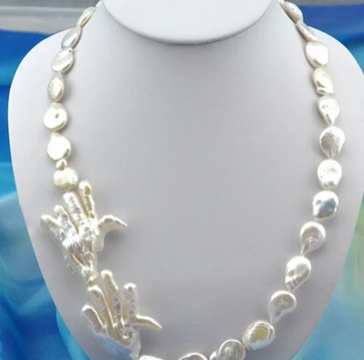

ddhN385 20mm baroque white freshwater pearl necklace N Discount (A0329)
