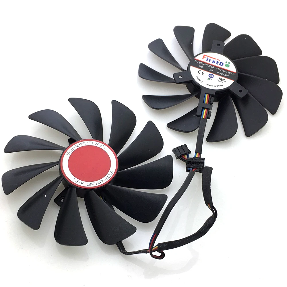 Вентилятор охлаждения для видеокарт XFX RX560D RX570 RX580 4 провода 12 В 0 45a 95 мм 4pin VGA