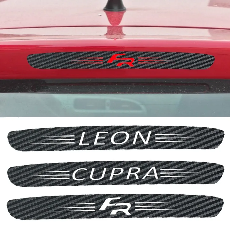 

Carbon Fiber Stickers And Decals High Mounted Stop Brake Lamp Light Car Styling For Seat Leon 2 FR+ Cupra