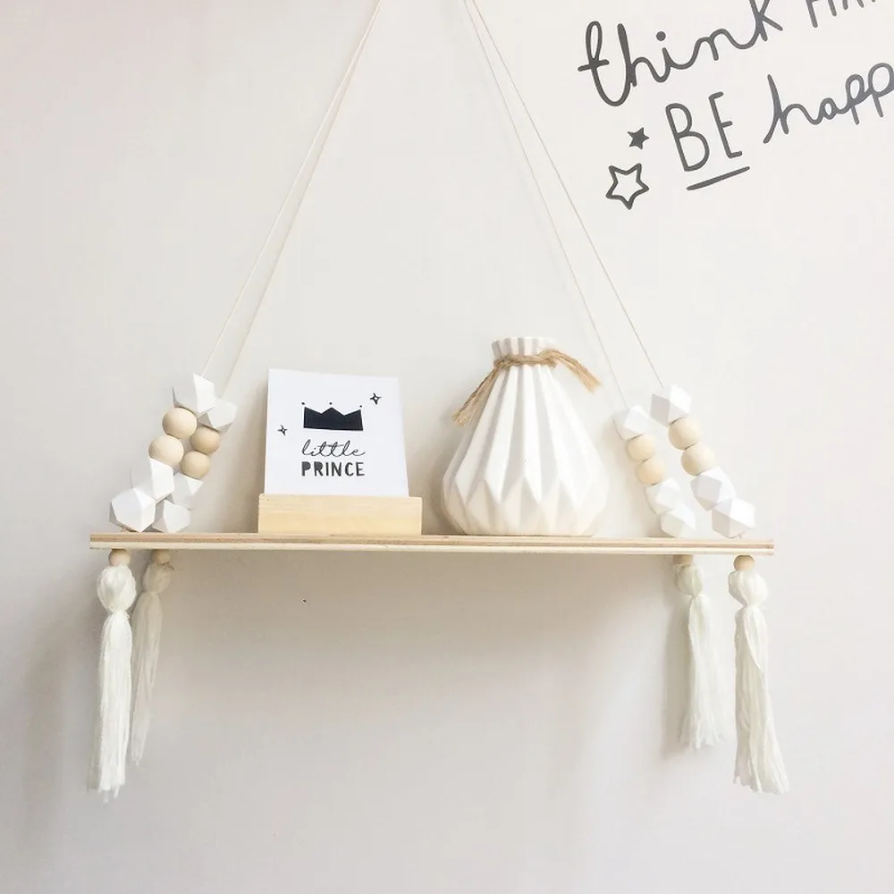 

8-color Simple Octagonal String Rack Wall-mounted Nordic House Decoration Storage Rack for Photo Book Vase Decoration Rack