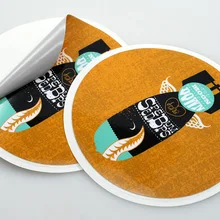 Пользовательские шелушиться Стикеры S верхнее покрытие термобумага Материал и клей Стикеры Тип принт Стикеры- dh12503