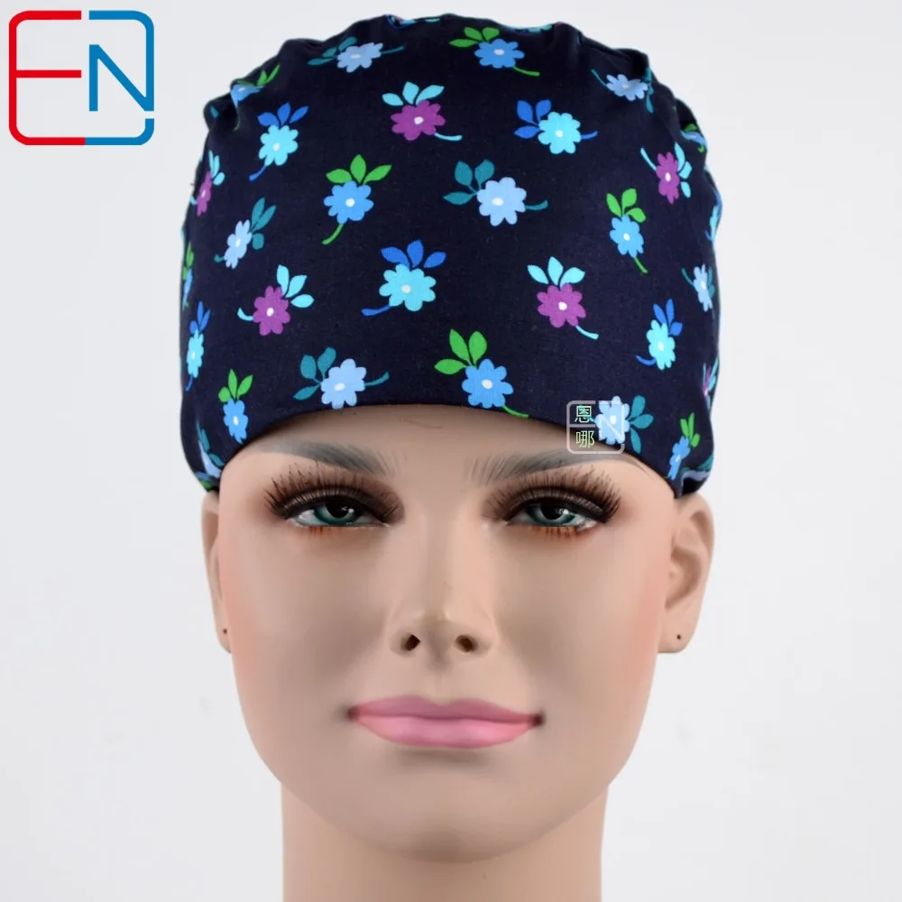 medical scrub caps with sweatband in black 100 cottonin Accessories
