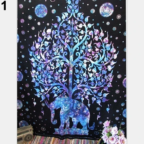 

Bohemian Hippie Elephant Printed Tapestry Wall Hanging Decoration Beach Mat