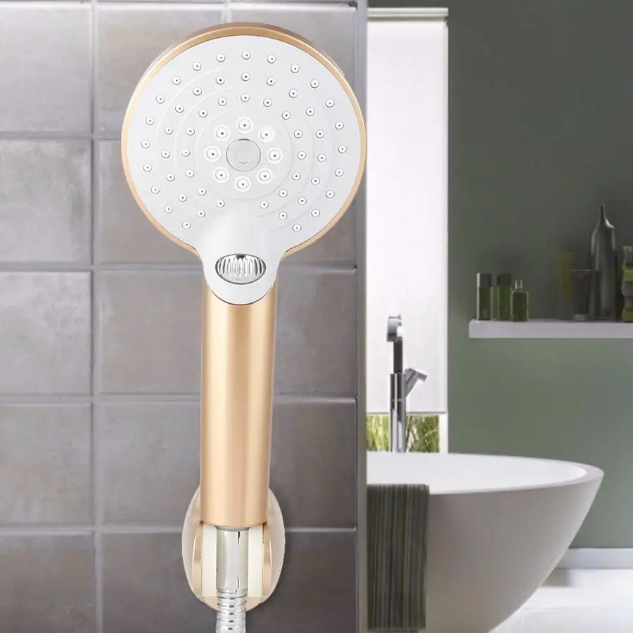 

Adjustable Handhold Water Saving Shower Head + Hose Pipe + Sprayer Holder Bathroom Shower Fixtures Set G1/2