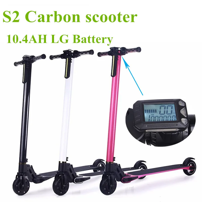 

Foldable S3 Pro Carbon Electric Scooter Hoverboard 10.4AH LG Battery for Adults and Children Electric Bike Bicycle Electrombile