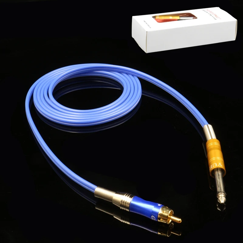 

Top Quality RCA Tattoo Clip blue Rubber Silicone Cord For Tattoo Power Supply clip cord Tattoo Machine Free Shipping TP-2108