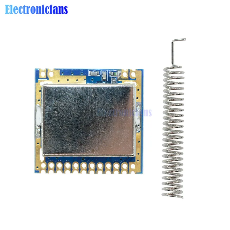 

Mini SI4463 2000M Remote Wireless Transceiver Module 433Mhz With Spring Antenna 1.8-3.6 V -40 ~ + 80 degree Hot Sale