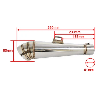 

38-51mm GY6 GP Exhaust Muffler Pipe For Honda CBR600RR CBR1000RR for Yamaha R1 R3 R6 Street Racing Motorcycles Scooter Universal