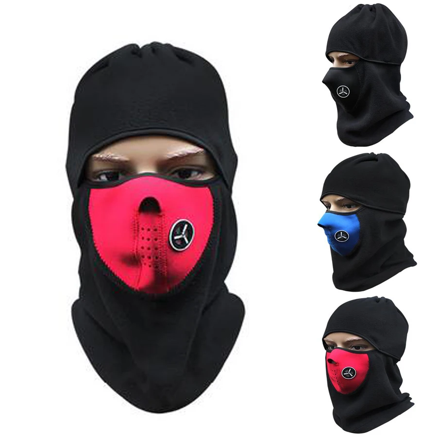 2017 Bicyle Cycling Motorcycle Fleece Half Helmet Face Mask Winter Hood