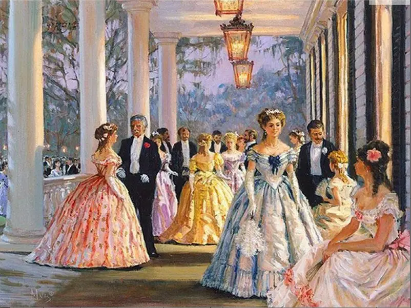 исторический костюмированный бал в париже. чарльз вест коуп картины. императорский бал в париже. барышни на балу. Belle epoque эпоха.