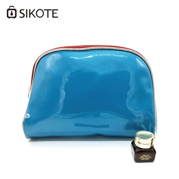 

SIKOTE Cosmetic Bag Women Travel Makeup Cases Pouch Toiletry PU Waterproof Female Solid Case Organizer Zipper Make Up Wash Bags