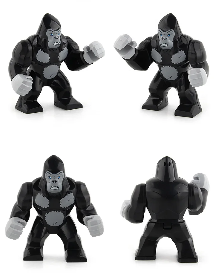 Блокировочные фигурки животных из серии Gorilla строительные блоки игрушки для