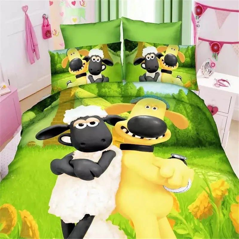 

popular madagascar kids gift twin/single size bedding set of duvet cover bed sheet pillow case 2/3pcs kit