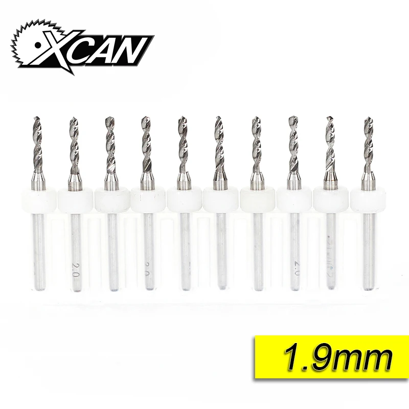

XCAN 10 Piece Diameter 1.9mm drill bit set Carbide Micro PCB Drill Bits