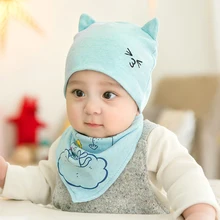 2 шт./компл. шапка для новорожденных нагрудники baby muts для детей для маленьких мальчиков и девочек с капюшоном, детская шапочка шапка для малышей капота для мальчиков и девочек; мягкие Шапки+ наборы с шарфом