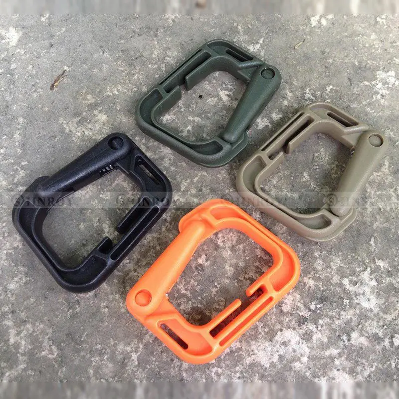 

2 pcs Climbing Clip D-Ring Strong Carabiner Spring Snap Tactical EDC Backpack Gear Portable Outdoor Sports Accessories Tools