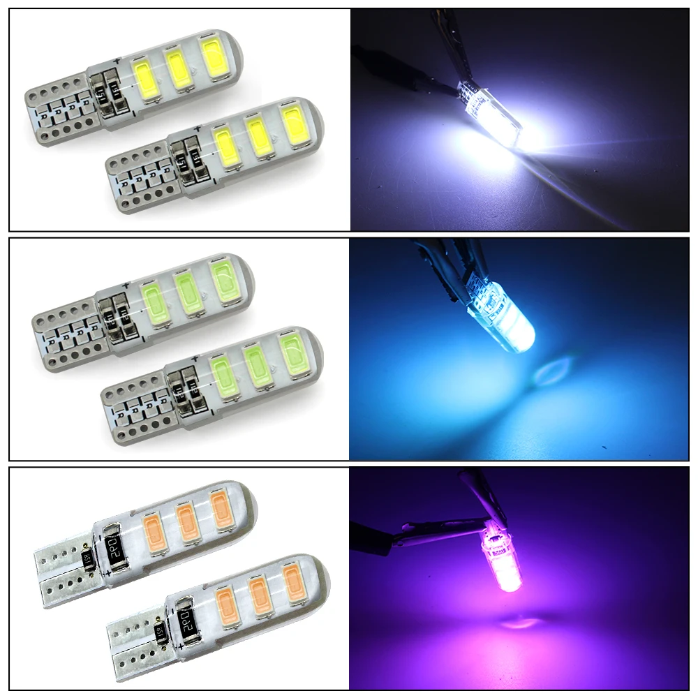 Современный автомобильный светодиодный светильник xt10 W5W 6 led 5630 t10 6SMD 5730 боковая