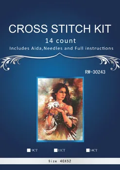 

ONEROOM Top Quality hot selling beautiful counted cross stitch kit Similar DIM ANCHOR dmc quality style girl Embroidery