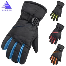 Вектор Лыжный Сноуборд Перчатки Для женщин Для мужчин теплые зимние Открытый снегоход мотоциклетные ветрозащитный Водонепроницаемый снег Перчатки HXH2001