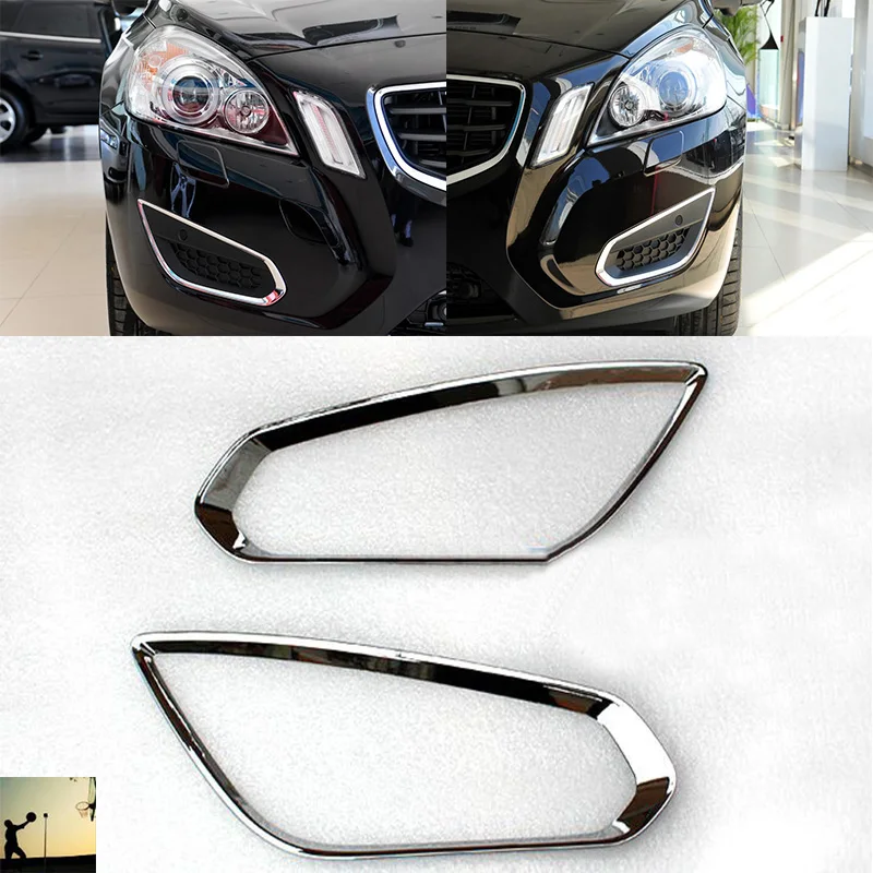 

Car styling ABS Chrome front rear fog lamps Cover Trim For Volvo S60 V60 2011 2012 2013 car-styling