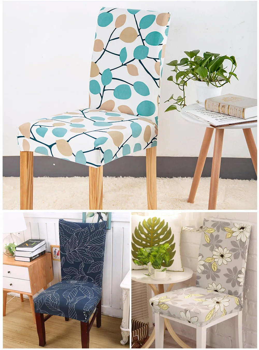 Kitchen Chair Covers Stretch Furniture Covers Towel Chair house de chaise Stool Chair slipcover chair cover Spandex 1246 pcs (11)