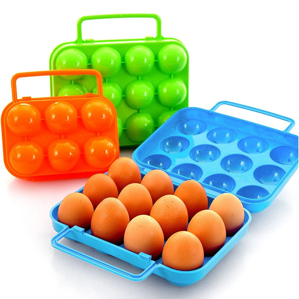 Портативный яйцо контейнеров Чехол Корзина 6/12 шт яйца пресс-форм Пластик Еда подставка для куриного яйца ящик для хранения коробка бельем
