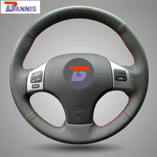 BANNIS Black Artificial Leather DIY Hand-stitched Steering Wheel Cover for Lexus is250 Car Special