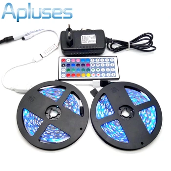 

10M LED Strip Set SMD 5050 RGB 600LED Flexible Tape Home Decoration Lighting 44Key IR Controller 12V 3A Power Supply Adapter