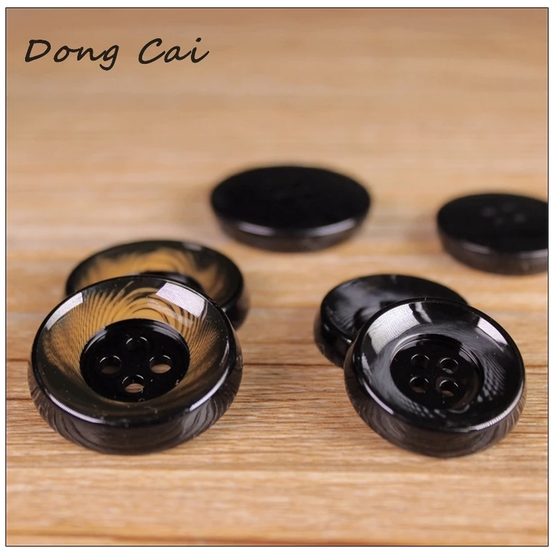 

DongCai 30pcs Free Shipping 4-Holes resin buckle 25-30mm circle edge coat sweater buttons suit buttons