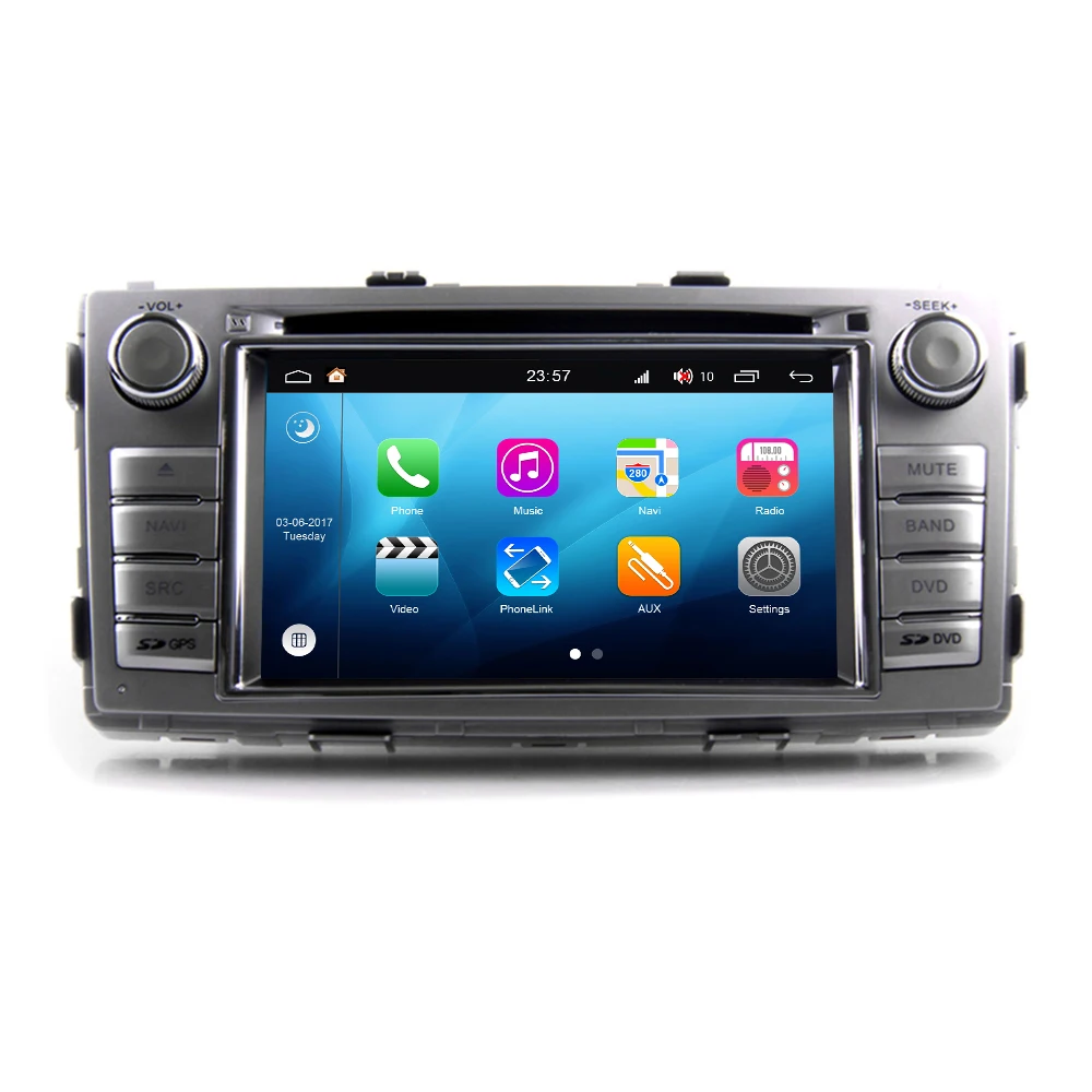 Cheap For Toyota Hilux 2012 2013 2014 2015 Android 8.0 Auto Car Accessories Radio Stereo DVD GPS Navigation Multimedia Media System 1
