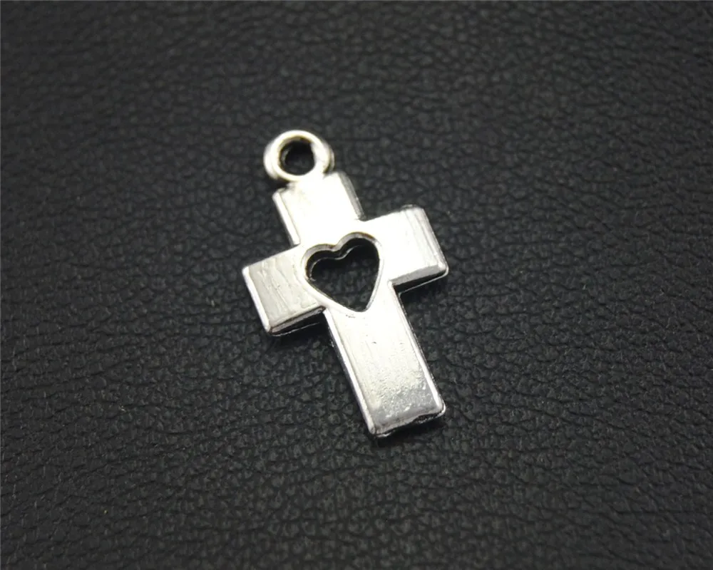 50 шт. серебряные браслеты и ожерелья 16x8 мм|charm pendant diy|cross charm pendantcharm |
