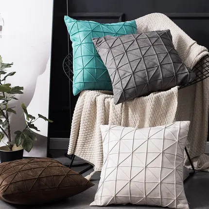 

2019 Nordic style cushion in pure color living room Lightweight pillowcase without core 45x45 in a choice of color