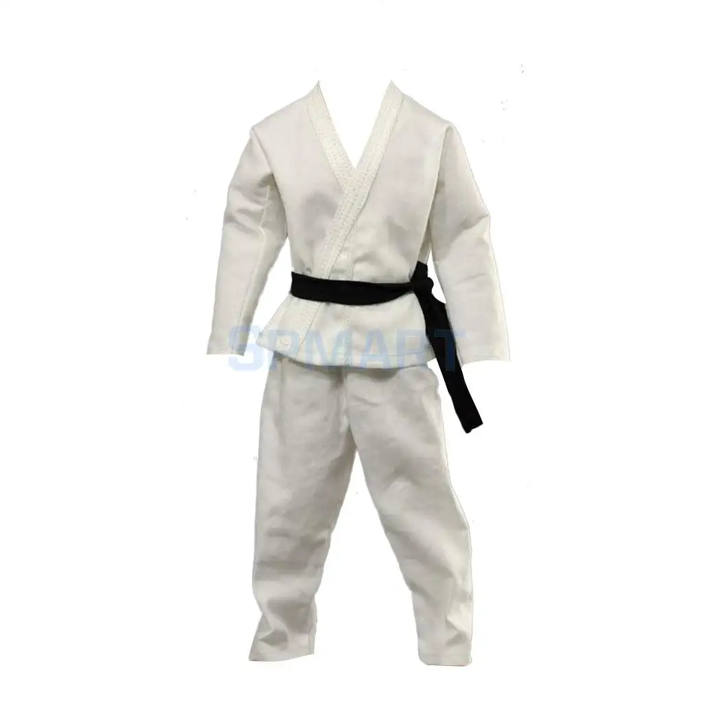1/6 масштаб Judo Gi белая униформа кунг фу костюм куртка брюки для 12 дюймов Мужская